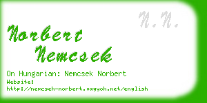 norbert nemcsek business card